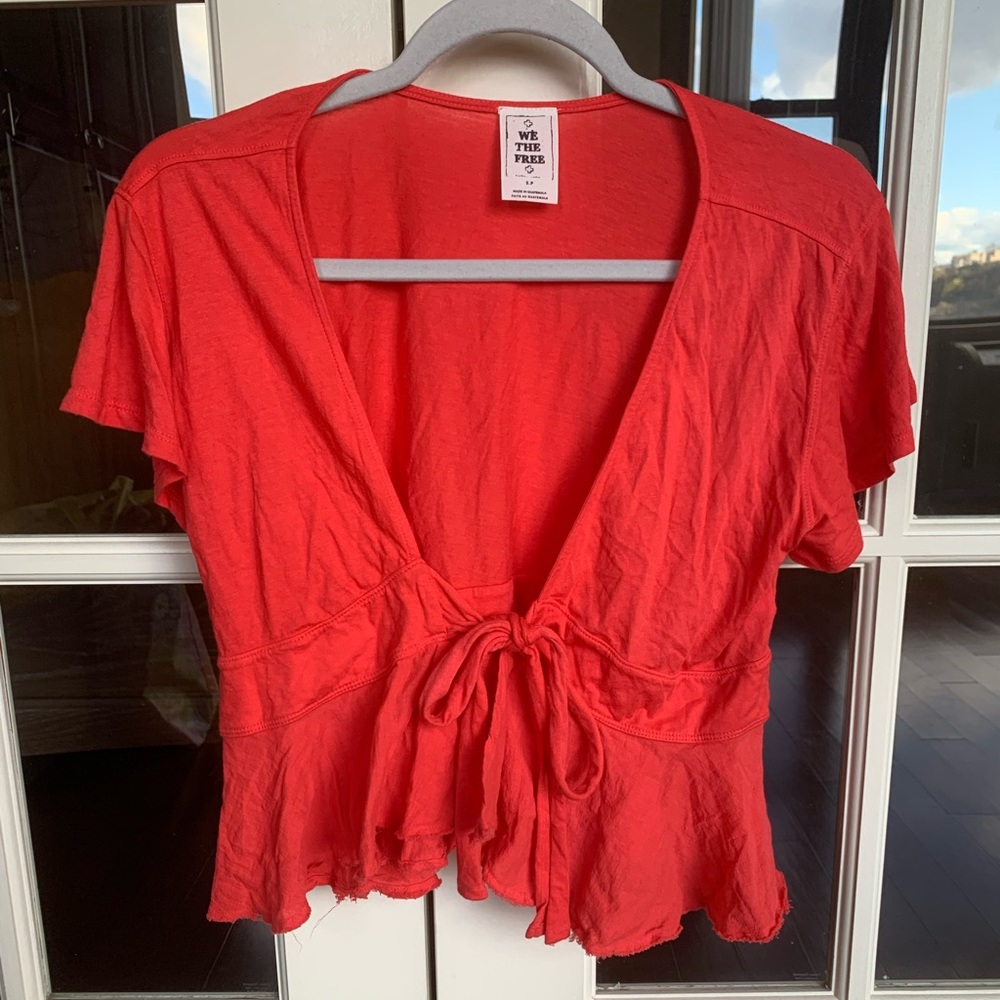 Free People We the Free Tie Front Top